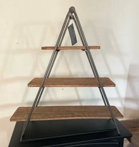 Godinger Wood & Metal Rustic Server, Cupcake PastryTeacup Stand - Picture 1 of 14