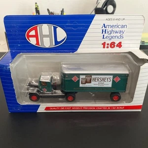 AHL 1:64 Mack 1939 Model BM Cab W/Trailer “Railway Express Agency” Adv. Hersheys - Picture 1 of 6