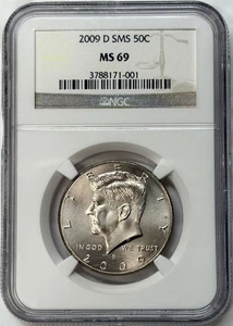2009 D SMS Kennedy Half Dollar NGC MS 69 SP69 Gem TOP POP Coin 50C - Picture 1 of 2