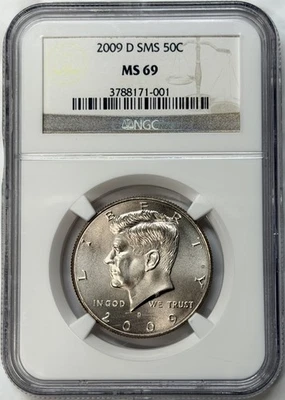 2009 D SMS Kennedy Half Dollar NGC MS 69 SP69 Gem TOP POP Coin 50C - Image 1 of 2