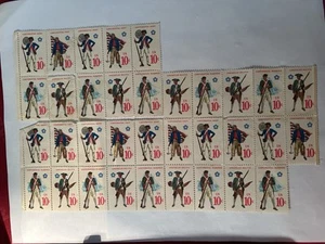 US Revolutionary Military Uniforms 10c, 24 Stamps, Scott #1565-1568 - Picture 1 of 2