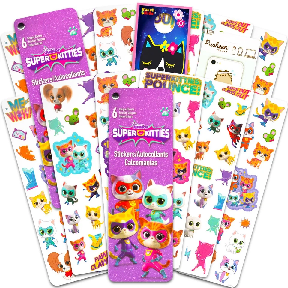 Paquete de pegatinas Disney Super Kitties para niñas, niños - Super Kitties Favores de fiesta Foto 1 de 4
