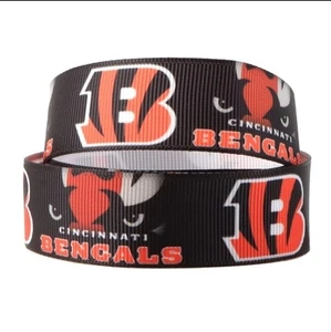 1.5" (1 yard) Bengals Football team Cincinnati Grosgrain Ribbon 1165707 - Picture 1 of 1