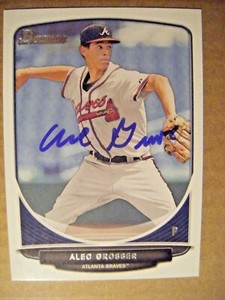 ALEC GROSSER signed BRAVES 2013 Bowman Draft baseball card AUTO Autographed BDPP