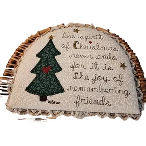 Serviettenhalter aus geflochtenem Korbgeflecht Retro Vintage The Spirit Of Christmas Stepppad Spitze  - Bild 1 von 10