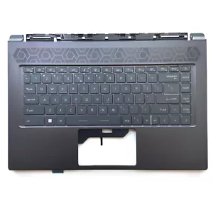 New For MSI Delta 15 A5EFK MS-15CK Upper Case Palmrest Keyboard Backlit Blue - Picture 1 of 7