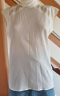 Next Ivory High Neck Sleeveless Shell Top With Floral  Lace Detail Size 8-18