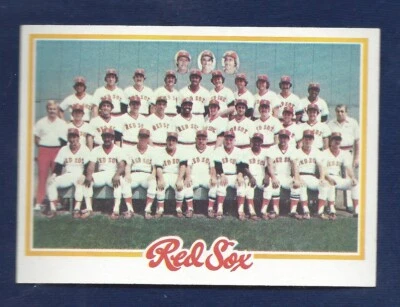 RAZOR SHARP  1978 TOPPS #424 BOSTON RED SOX TEAM CARD CHECKLIST  .99 SH S994 - Image 1 of 2