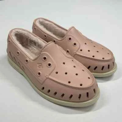 NEW Sperry Shoes Womens 7 Blush Pink Faux Fur Float Boat - Image 1 of 4