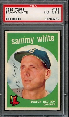 BB - 1959 Topps - #486 - Sammy White - PSA 8 - NM-MT - Image 1 of 2