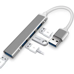Maro 4 Port USB A 3.0 Hub Adapter Ultra-Slim, Fast Data Transfer and Charging - Picture 1 of 4
