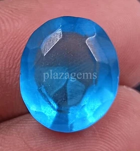 Blue Topaz 9.00 Ct Oval Cut EGL Certified Lab- Created Loose Gemstone 5NV - Picture 1 of 4
