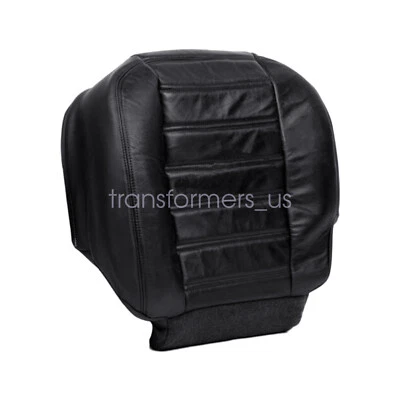 Fits 2004 2005 2006 Hummer H2 AWD Driver Side Bottom Leather Seat Cover Black - Image 1 of 4