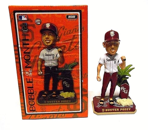 RARE SF Giants Buster Posey 2016 Bobblehead of the Month FSU Dugout Exclusive Cover