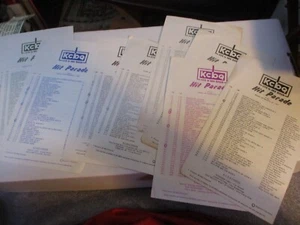 Lot Of 8 KCBQ San Diego 1967 Top 40 Hits Lists VG - Picture 1 of 1