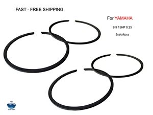 682-11610-11-00 Piston Ring Set for Yamaha Outboard 9.9 15HP 0.25 2 set 4pcs - Picture 1 of 10