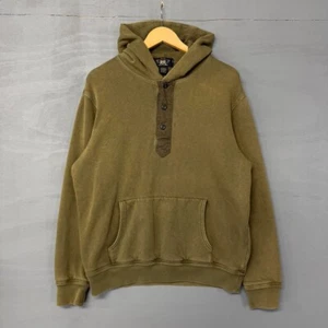 Polo RRL Thermal Lined Green Henley Hoodie Large - Picture 1 of 7