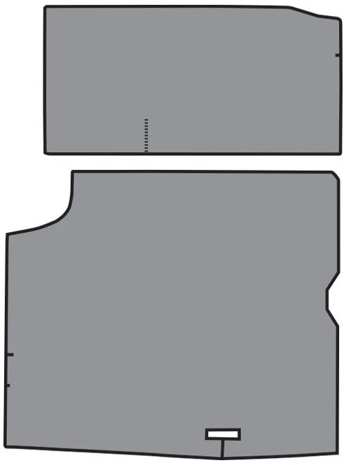 Oldsmobile Cutlass 1964-1965 alfombrilla de vinilo para maletero 2 piezas Foto 1 de 1