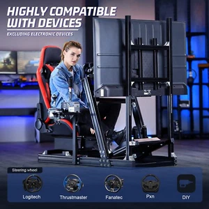 DardooG29 Cockpit Del Sim Di Corse In Alluminio Con Supporto TV Con Sedile Rossi - Imagen 1 de 8