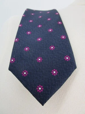 Corbata ajustada Zara para hombre azul floral 59" de largo 2,75" de ancho 100 % seda nueva con etiquetas Foto 1 de 4