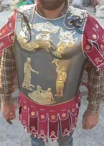 Medieval Armor Roman Muscle Cuirass Armor Knight Breastplate with Skirt & Suit - Picture 1 of 6