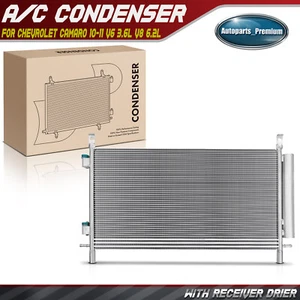 AC Condenser w/ Receiver Drier for Chevrolet Camaro 2010-2011 V6 3.6L V8 6.2L - Picture 1 of 8