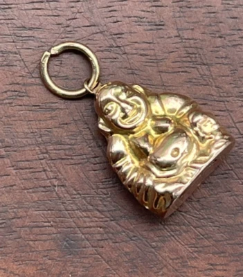 14K Buddha Bracelet Necklace Charm Fine Jewelry 1.2 Grams - Image 1 of 4