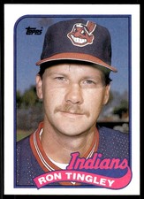 1989 Topps Ron Tingley Rookie Cleveland Indians #721