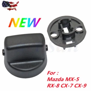 Ignition Key Start Switch Knob Cap & Base Mount For Mazda MX-5 RX-8 CX-7 CX-9 - Picture 1 of 5