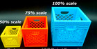 3d printed mini milk crates storage/tabletop 1.5-4.0 Inch Scale