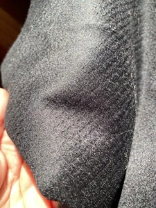Black 70%Wool 30% cashmere Heavy FABRIC 60” 14Oz Weight Thick By HALF YARD - Picture 1 of 3