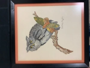 Jeffrey Easley signierte Eulenzeichnung (MM1787) - Bild 1 von 2