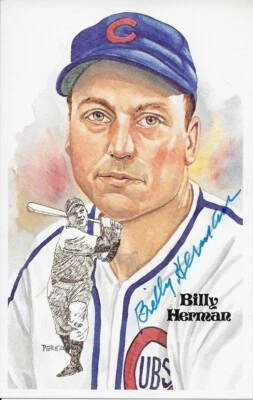 Billy Herman  Autographed Perez Steele  Postcard   - Image 1 of 2