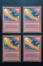 Magic The Gathering MTG 4x RED ELEMENTAL BLAST x4  FRENCH FBB 3rd Edition LP