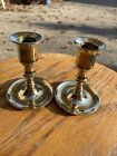 Pair Of Vintage 4? Tall Brass Candlesticks Made In Hong King
