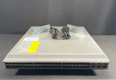 Cisco N9K-C93180YC-EX 48x25GB SFP+ 6x 100GB QSFP28 Port Side Exhaust Switch - Image 1 of 4