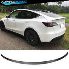 Fits 20-23 Tesla Model Y Sport 4-Door OE Style Carbon Fiber Rear Trunk Spoiler