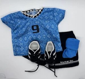American Girl Doll Soccer Outfit Top Shorts Cleats Socks AG Clothes Sports - Picture 1 of 11