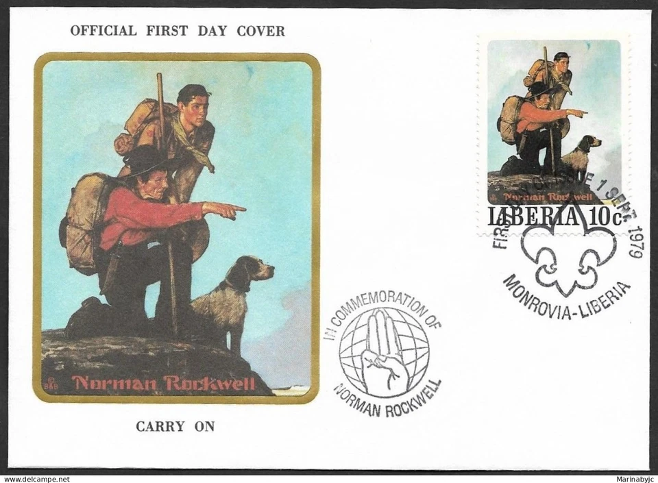 SKV) 1973. Liberia. Scouts. FDC XF. Foto 1 de 1