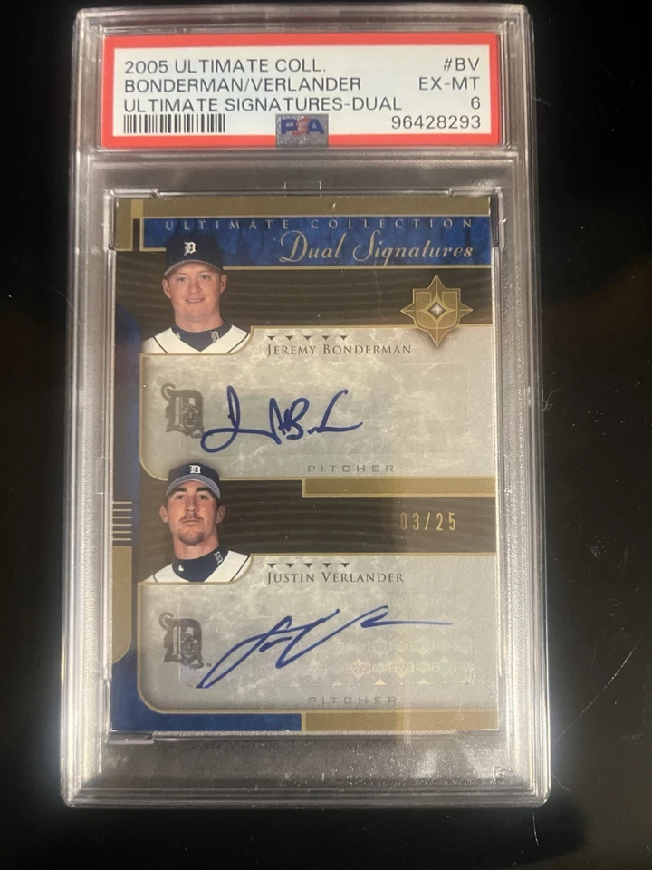 Ultimate Coll Bonderman/Verlander Ultimate Signatures 2005-doble #BV PSA 6 Foto 1 de 2