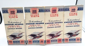 U.S. WW II 10 Cent Savings War Bond Stamp Album - Partially Filled, Lot of 4 - Picture 1 of 8
