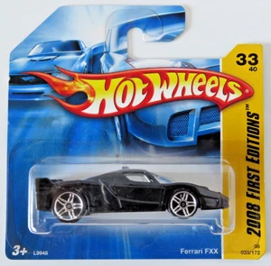 HOTWHEELS FERRARI FXX BLACK SHORT CARD 2008 FIRST EDITIONS 033/172 #33/40 - Picture 1 of 2