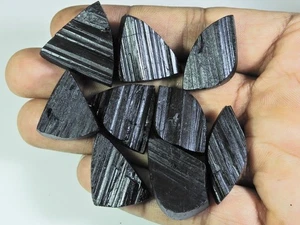 285Cts. Lote de 09 piezas de piedras preciosas sueltas de lujo de turmalina negra natural - Imagen 1 de 6