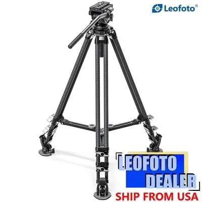 Leofoto Video Tripod LVC-193C+BV-10 Twin Leg with Fluid Head - Image 1 of 4