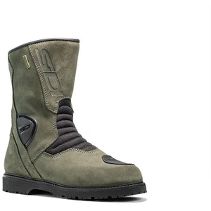 STIVALI IMPERMEABILI BOOTS MOTO SIDI GAVIA 2 GORE TEX PELLE ARMY GREEN TG 42 - Picture 1 of 6