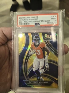 2020 Select Xrc Prizm Redemption GOLD /10 Javonte Williams #408 RC PSA 9 MINT  - Picture 1 of 3