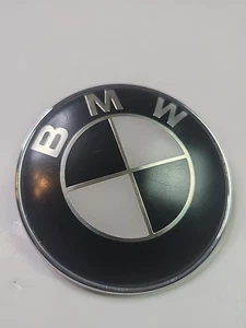 BMW black Wheel Emblem 3in 8cm - Picture 1 of 6