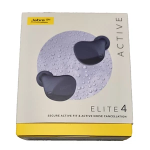 Jabra Elite 4 Auricolari True Wireless Bluetooth Navy Sigillati Giappone NUOVI - Foto 1 di 6