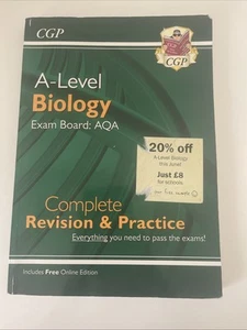 Alevel Biology AQA Complete Revision And Practice CGP - Picture 1 of 2