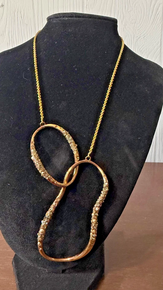 Collar sello Alexis Bittar Miss Havisham cristal incrustado pavé oro sobre 925 Foto 1 de 4